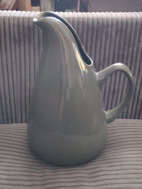Russel Wright Stubenville Pottery dark gray pitcher 10 1/2"